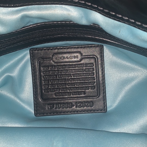 Coach 12520 Ergo Pleated framed patent leather satchel - Picture 4 of 13